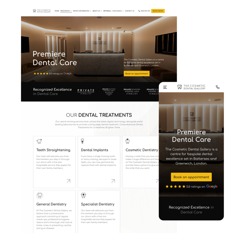 the cosmatics website - Dental Digital Marketing Agency